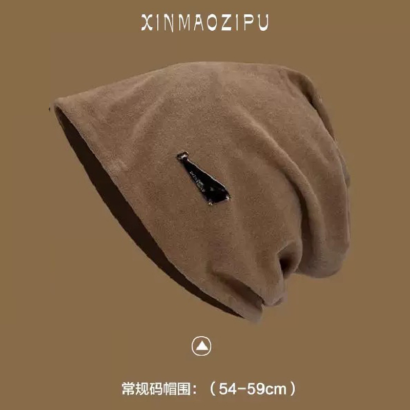 大头围冷帽子女2025新款秋冬季韩版时尚慵懒风堆堆帽显脸小包头帽|undefined