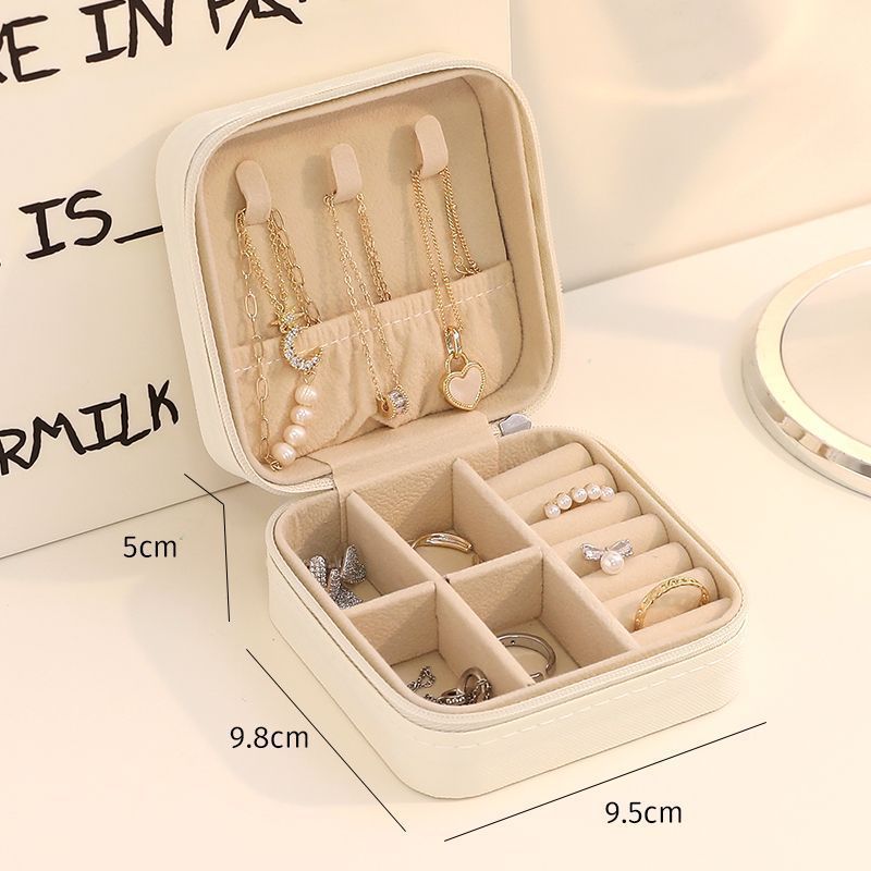Caja de joyería de collar de viaje portátil pendientes de generación pequeña caja de joyería de anillo caja de joyería de almacenamiento antioxidante