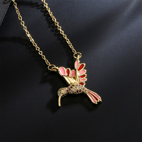 Jewelry  Europe and the United States  product selling drip personality XianNiao pendant spot copper plating of gold necklace