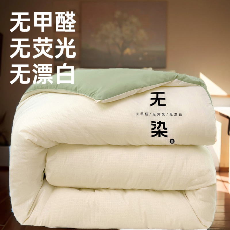Spring and summer new fashion skin-friendly quilt naked sleeping quilt wholesale breathable constant temperature dye-free quilt core soybean type A maternal and infant grade
