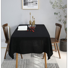 北欧风INS棉麻素色餐桌桌布简欧式清新茶几台布禅意中式日式盖巾