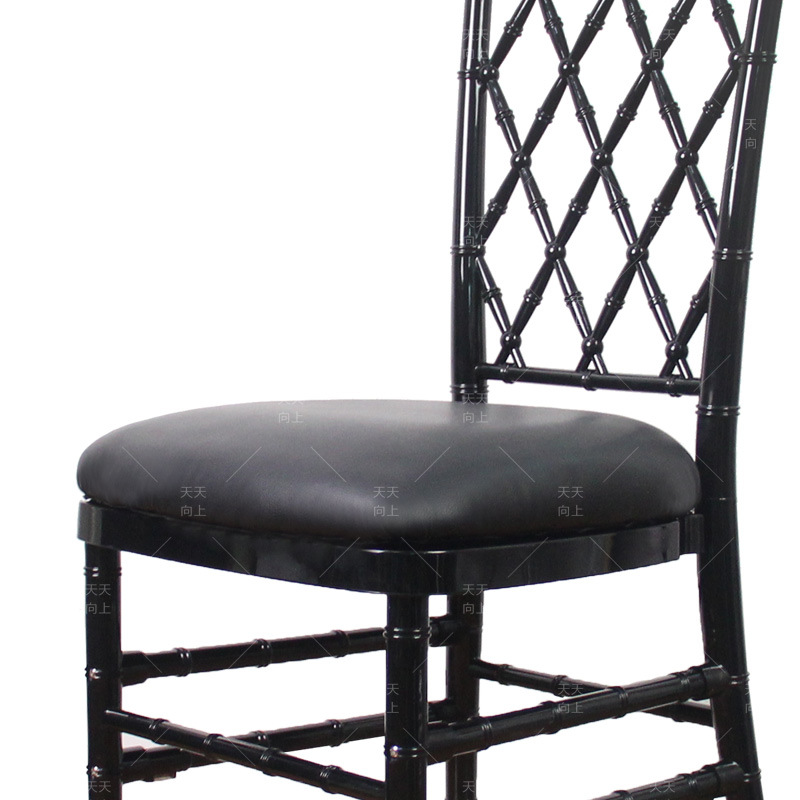 Hotel banquete Silla de bambú bolsa de asiento de Velcro cojín extraíble engrosada bolsa suave cojín de cuero de la PU con cubierta de tela extraíble