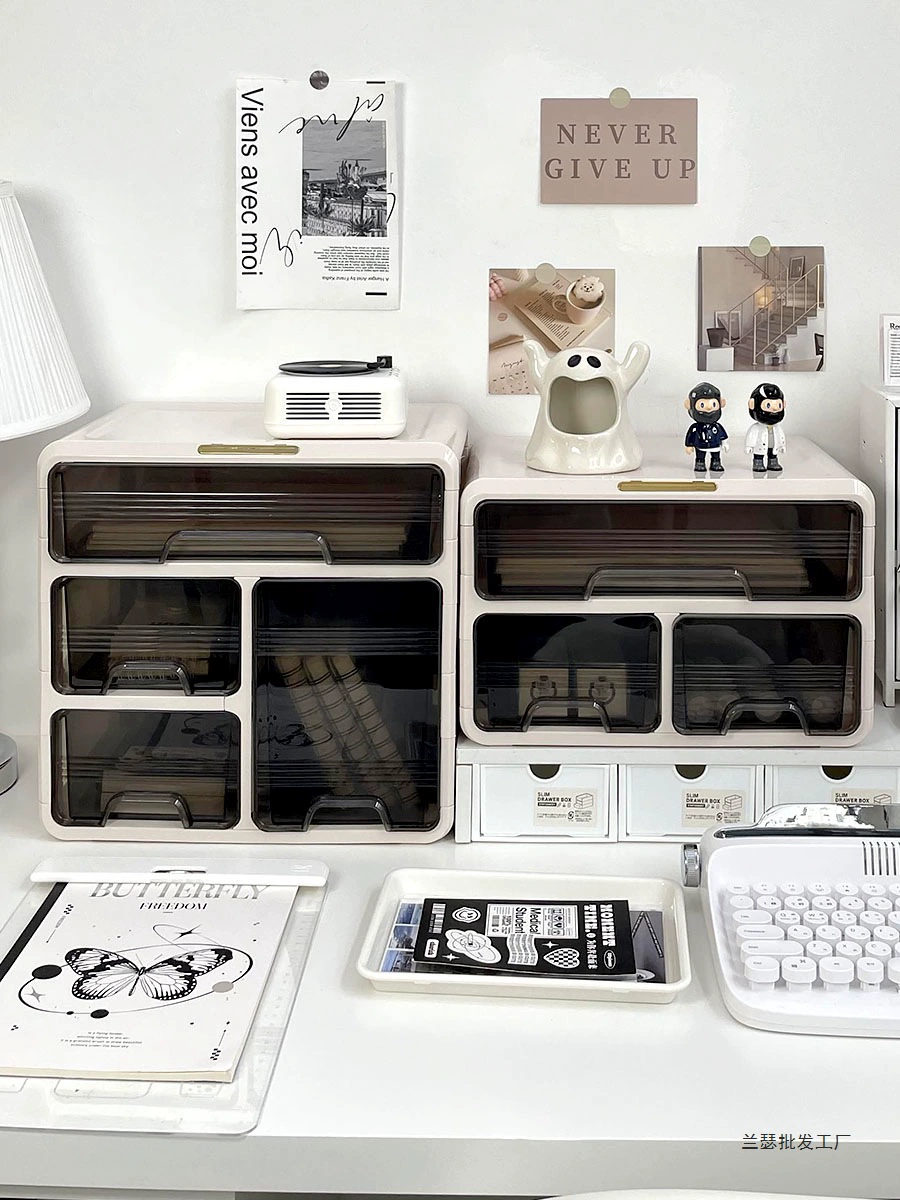 Настольный ящик для хранения в общежитии, студенческий ящик-органайзер, настольный органайзер для косметики, настольная стойка для хранения