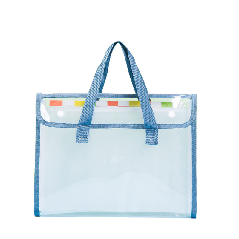 A4 carpeta de bolsa de papel de prueba transparente 13 capa de gran capacidad paquete de órgano impermeable de PVC bolsa de almacenamiento de datos de papel de prueba de estudiantes