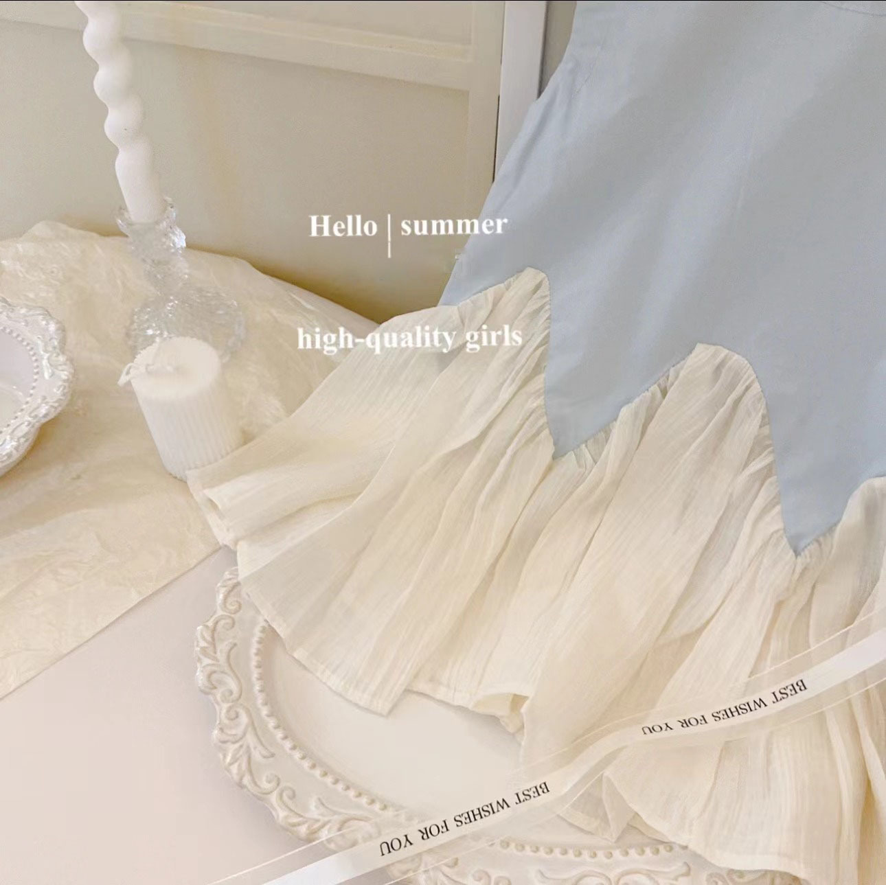 Falda de siete chaleco de limón salado, estética de ballet, falda de cola de pez de niña, costura de encaje, sentido del diseño, falda de princesa de bebé femenino