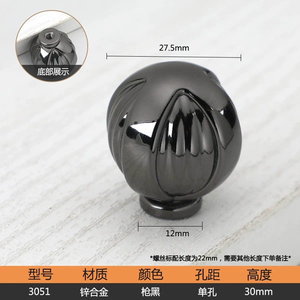 3051 gun black-single hole