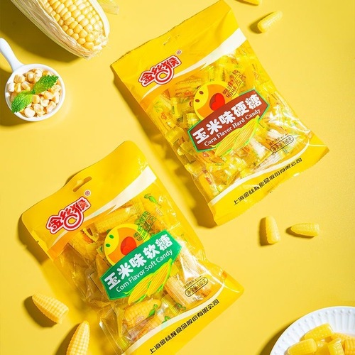 Large Quantity, Good Price: Golden Snub-nosed Monkey 150g Bagged Corn Candy Classic Soft and Hard Candy Nostalgic Fruit Flavor Snack Candy