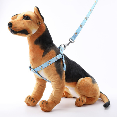胸背带牵引绳狗狗猫咪宠物用品小中型犬 涤纶热转印宠物牵引绳