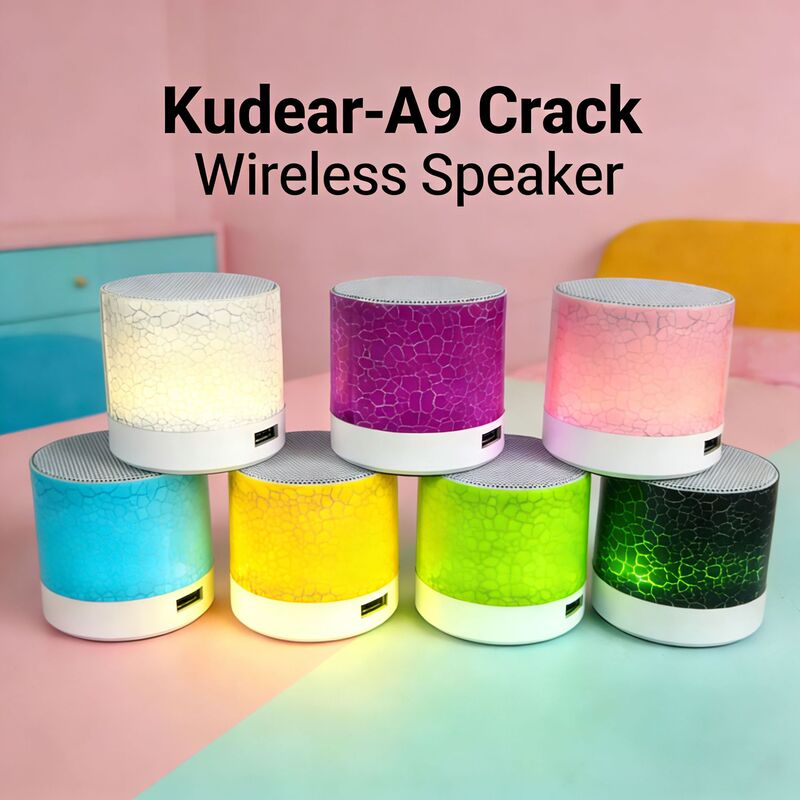 Big crack mini Bluetooth audio luminous color light card wireless small speaker promotion gift subwoofer