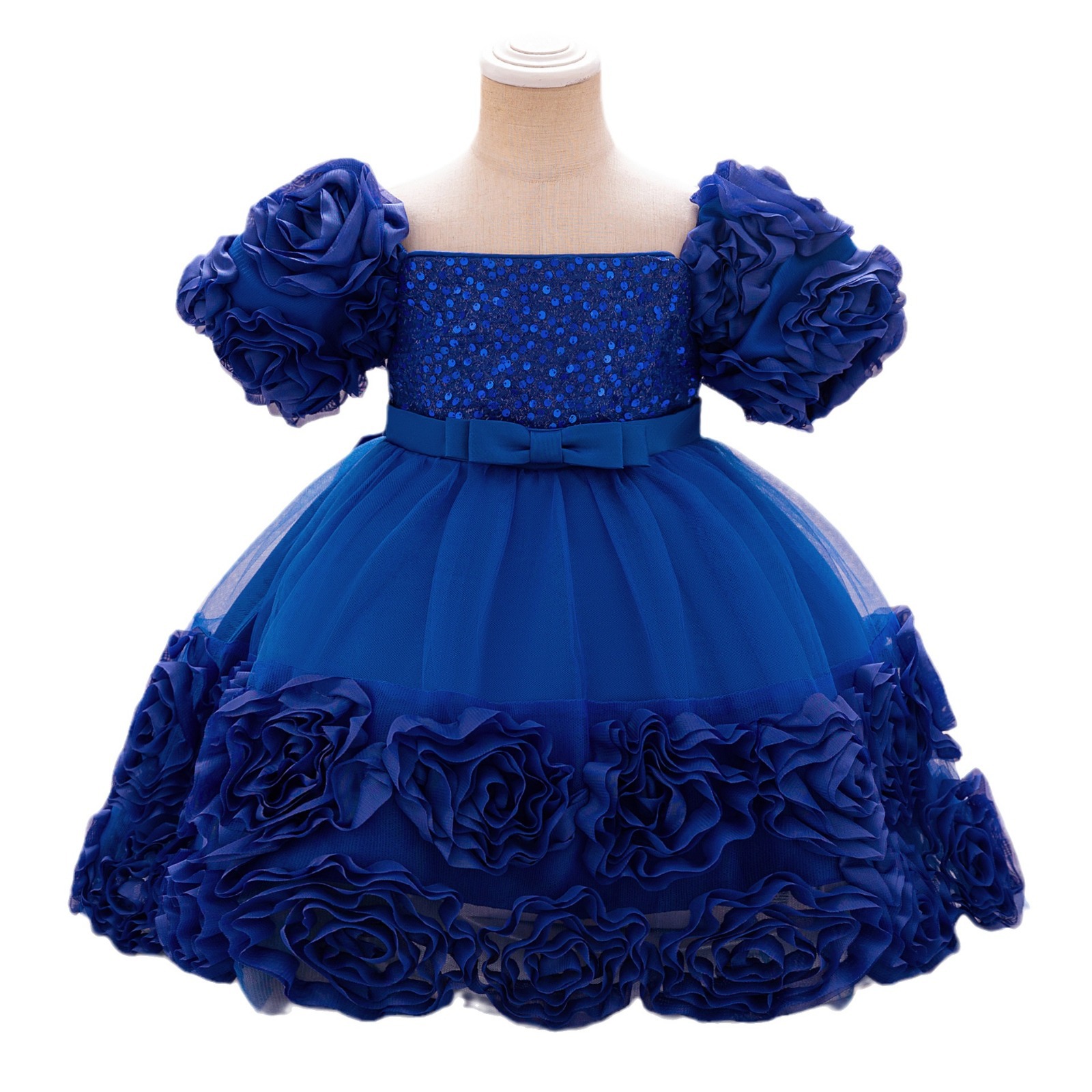 Vestido de niña vestido de princesa vestido de bebé vestido vestido de brotes de flores de niños esquinilla anfitrión vestido de piano