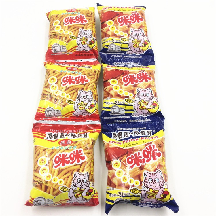 马来西亚风味咪咪虾条 蟹块2款可选 1袋*40小包*20G/小包