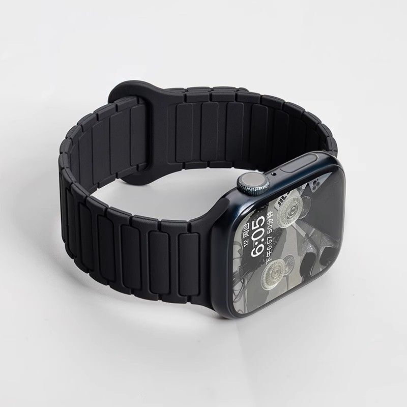 三株液态硅胶肤感磁吸适用苹果表带applewatch10运动SE外贸批发|undefined