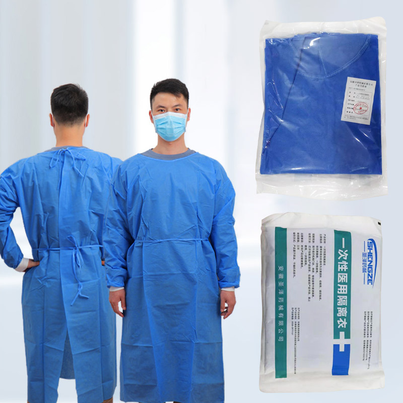 圣泽医用SMS一次性防护服分体式隔离衣防疫服反穿褂式一次性使用|ru