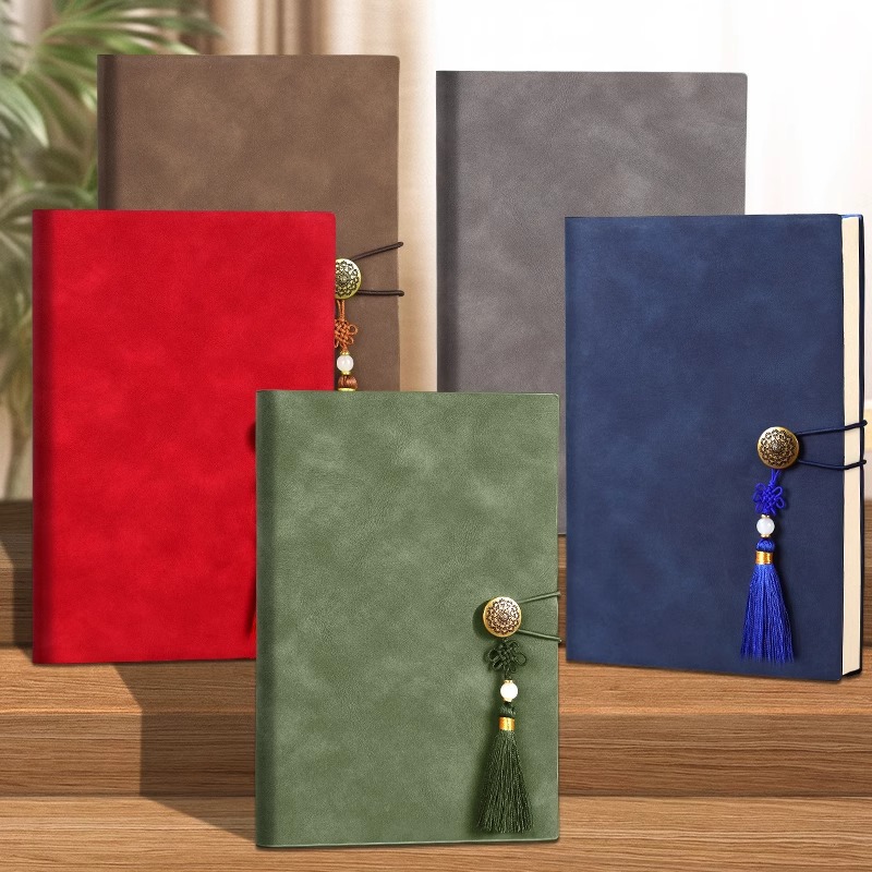Cuaderno de negocios acompañante regalo caja de regalo set de piel de oveja USB bolígrafo de firma retro cuaderno puede imprimir LOGO