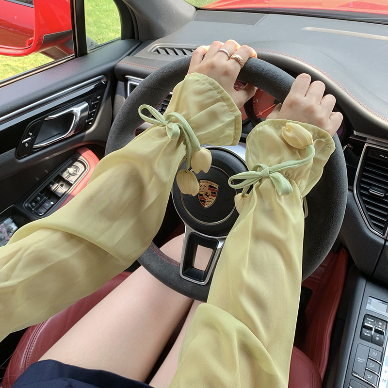 Sleeve de hielo protector solar suelta y transpirable verano conducir super inmortal arco manga de trompeta de tulipanas sleeve de hielo manga