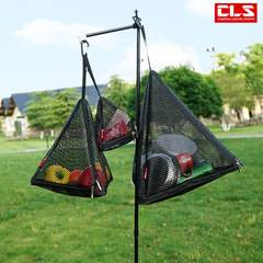 CLS Outdoor Triangular Drying Net Foldable Storage Net Camping Hanging Net Storage Basket PVC Hanging Net Bag