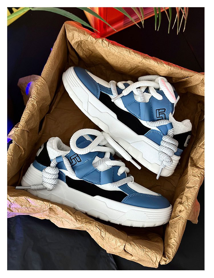 Schwarze Samurai Skaterschuhe Freizeitsneaker Für Herren_voghion.com