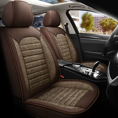 Universal seat cover fully enclosed linen cushion four