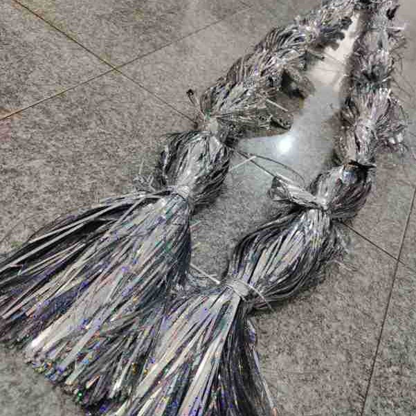 加宽深红闪线深3毫米蓝色金属丝草绿彩虹粉色闪闪丝渔具挂饰