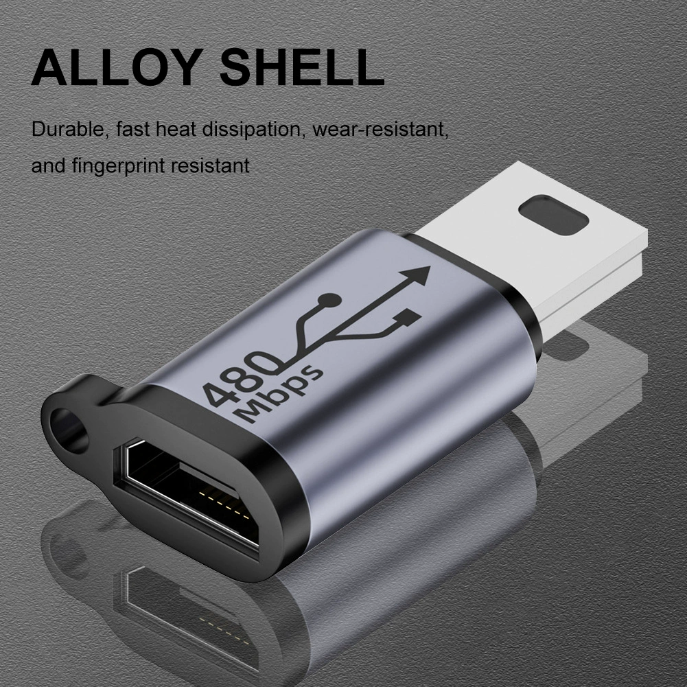 Алюминиевый сплав адаптер 2-в-1 Type-C к MicroUSB MiniUSB для зарядки данных Android телефона