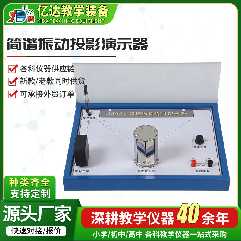 Простой демонстратор проекции гармонической вибрации, проекция синусоидальной и косинусоидальной волны, анимационная графика, регулярные изменения, оборудование для физических экспериментов