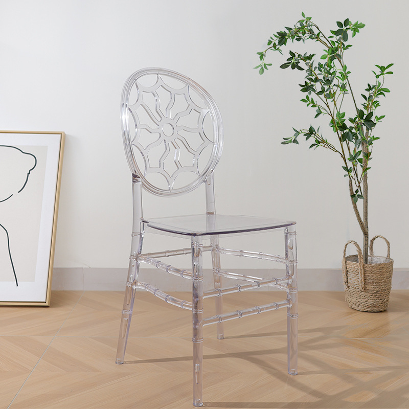 Dining chairs Yama venta caliente de lujo ligero Silla de bambú transparente de alta gama Silla de banquete de comercio exterior transfronterizo Silla de comedor