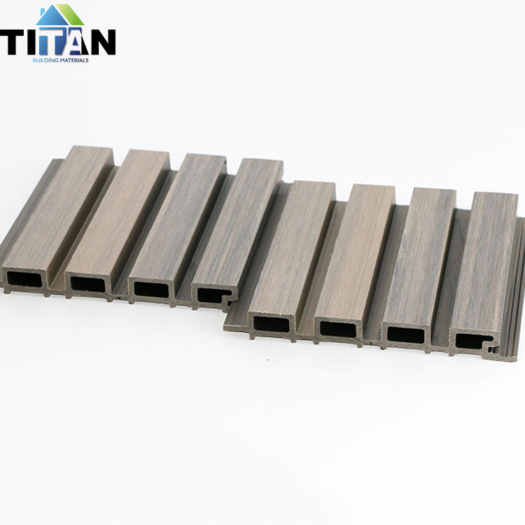 145*25 anticorrosión e impermeable piso de plástico de madera de cuatro orificios cuadrados WPC tablero de pared exterior de madera de plástico