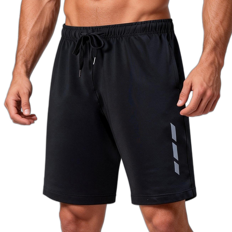 Cross-Border High-Elastic Quick-Dry Running Shorts for Men, Spring and Summer Drawstring Pocket Fitness Pants, Training Sports Basketball Shorts