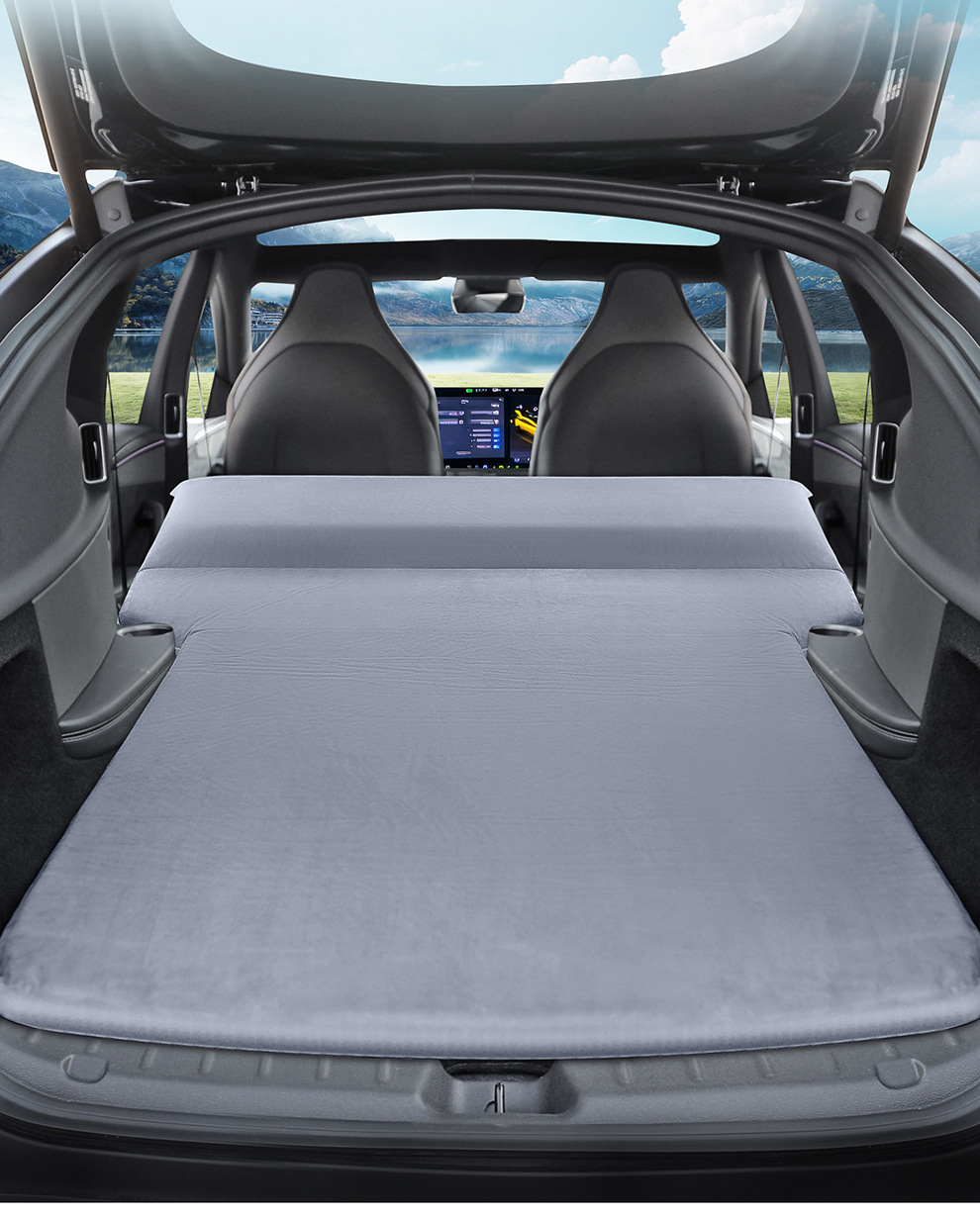 Tesla Model Y 6-Seater Dedicated Car Mattress, In-Car Suv Travel Inflatable Bed, Trunk Leveling Sleeping Pad