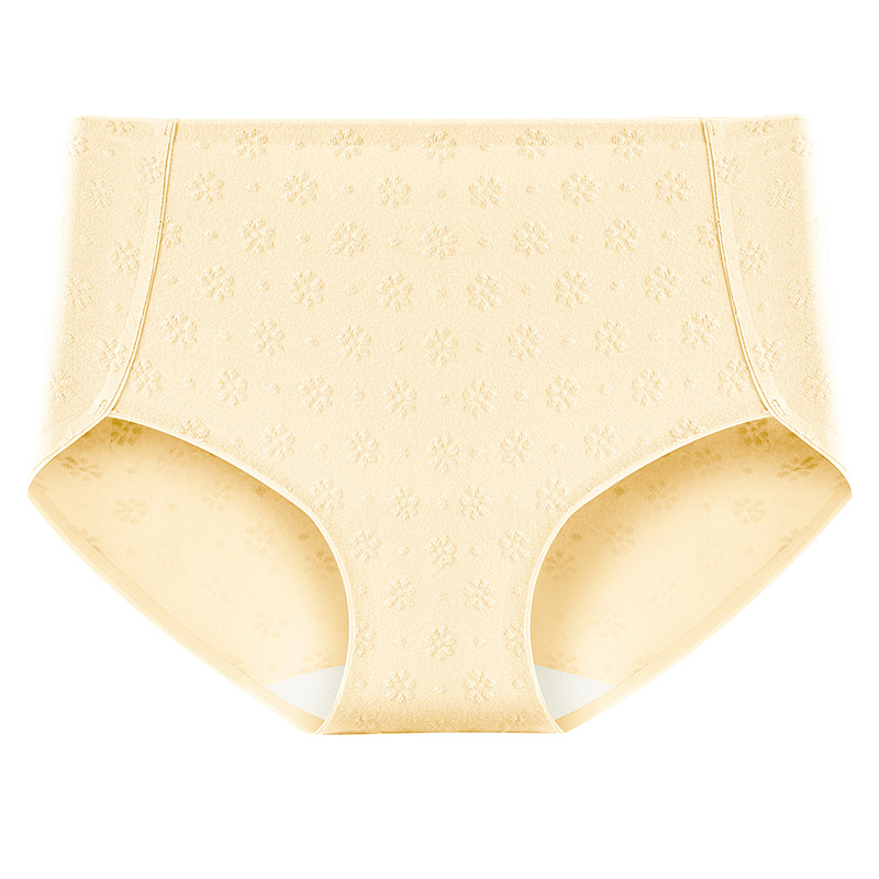 Algodón de las mujeres de cintura alta vientre contracción antibacteriano de cintura alta más tamaño pantalones cortos de triángulo sin costuras de las niñas 2024 Nuevo triángulo ropa interior de mujer