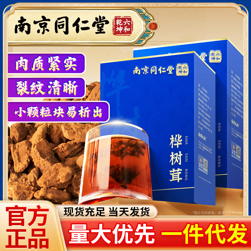 南京同仁堂 桦树茸 甄选长白山桦树茸盒装茶包批发代发 150g/盒