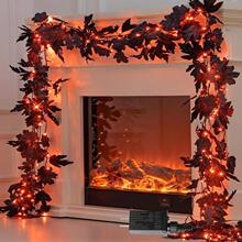 N 36971 Artificial Maple Leaf Halloween Garland �����Ҷ��ʥ