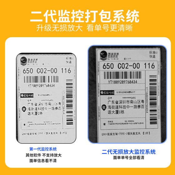 4K e-commerce packaging delivery monitoring express camera proof video recording return unpacking monitoring camera head