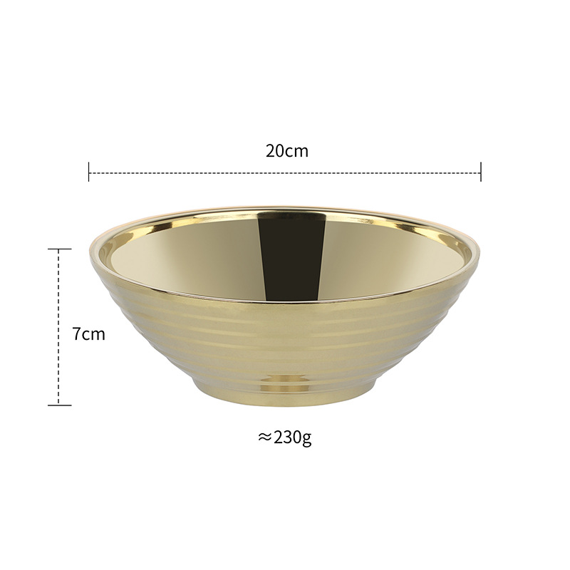 304 zangchasiz makaron piyolasi - reseptor, ikki qavatli, oltin