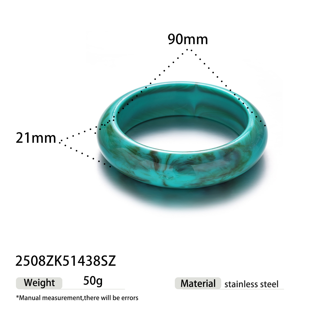 Tina transfronteriza Europa y América acrílico anillo pulsera mujer ins explosión multicolor diseño universal sensación de joyería al por mayor image 9