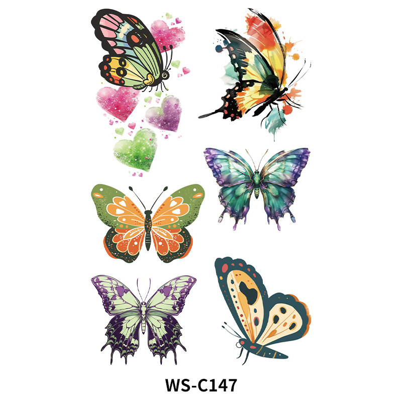 Nuevo punto brillante tatuaje pegatina impermeable y resistente al sudor dibujos animados para niños dinosaurio unicornio insecto tatuaje pegatina