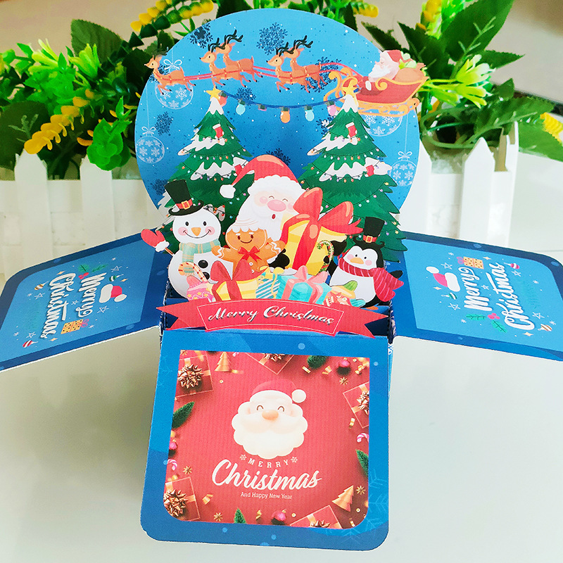 聖誕節祝福立體盒音樂盒Merry Christmas創意立體盒Happybirthday