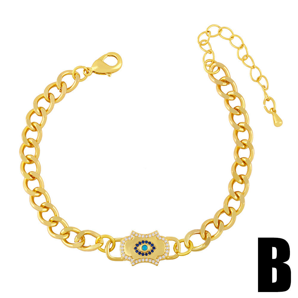 fashion bracelet creative asymmetric zircon stitching geometric bracelet