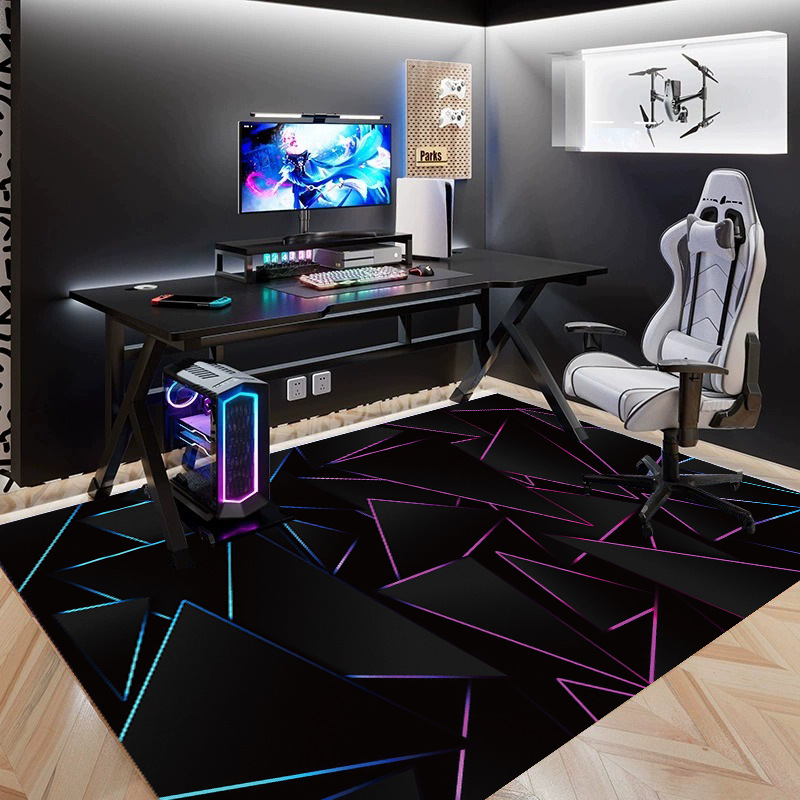 E Sports Room Carpet Boys Bedroom Silicone Non Slip Study Room Dirt Resistant Mat Computer Chair Swivel Chair Dedicated_voghion.com