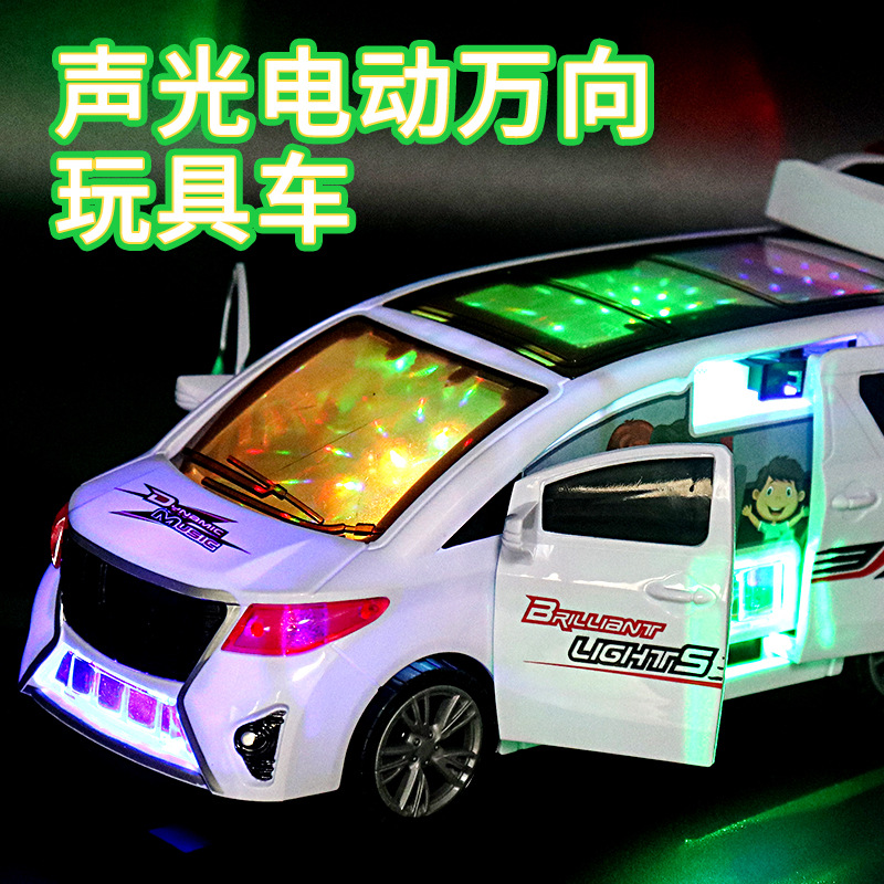 Apertura de puerta universal eléctrica de los niños 360 rotación música luz baile coche niños y niñas coche de juguete al por mayor