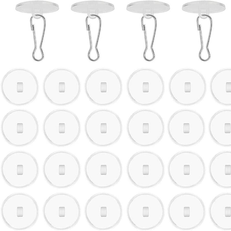 30Pcs Ceiling Hook Ceiling Small Disc 3cm Self-Adhesive Hook No Drilling Required for Ceiling