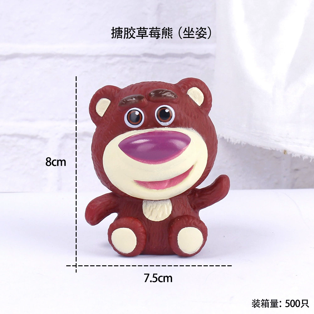 Cartoon strawberry plastic, posture corrector, dessert decorations, doll, internet celebrity