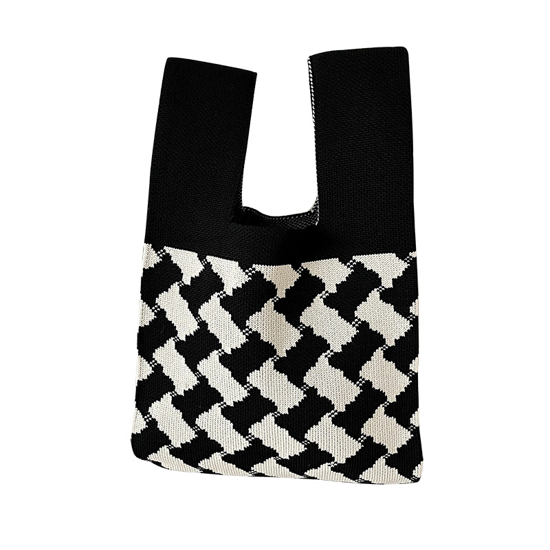 Nuevo bolso de chaleco, chaleco, diseño de nicho femenino, desfile de estudiantes en la calle, bolso de punto, bolso de mano, bolso especial