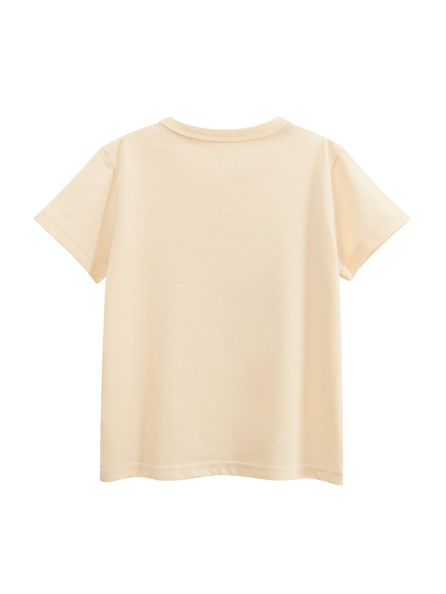 Ropa para niños coreanos impresión de dibujos animados para niños camiseta de manga corta fábrica al por mayor niños ropa de bebé dinosaurio de una pieza