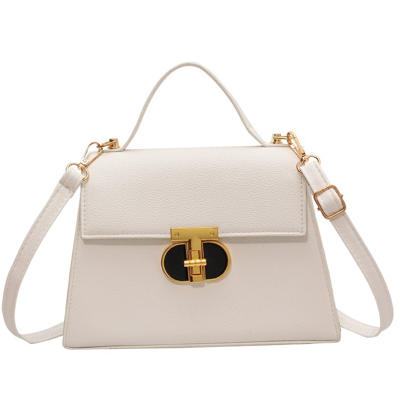 Bolsos de diseño de nicho a la moda para mujer este año: nuevos bolsos cuadrados pequeños con un moderno diseño de cierre, disponibles como bolsos de hombro o bandoleras en colores sólidos con una textura premium.