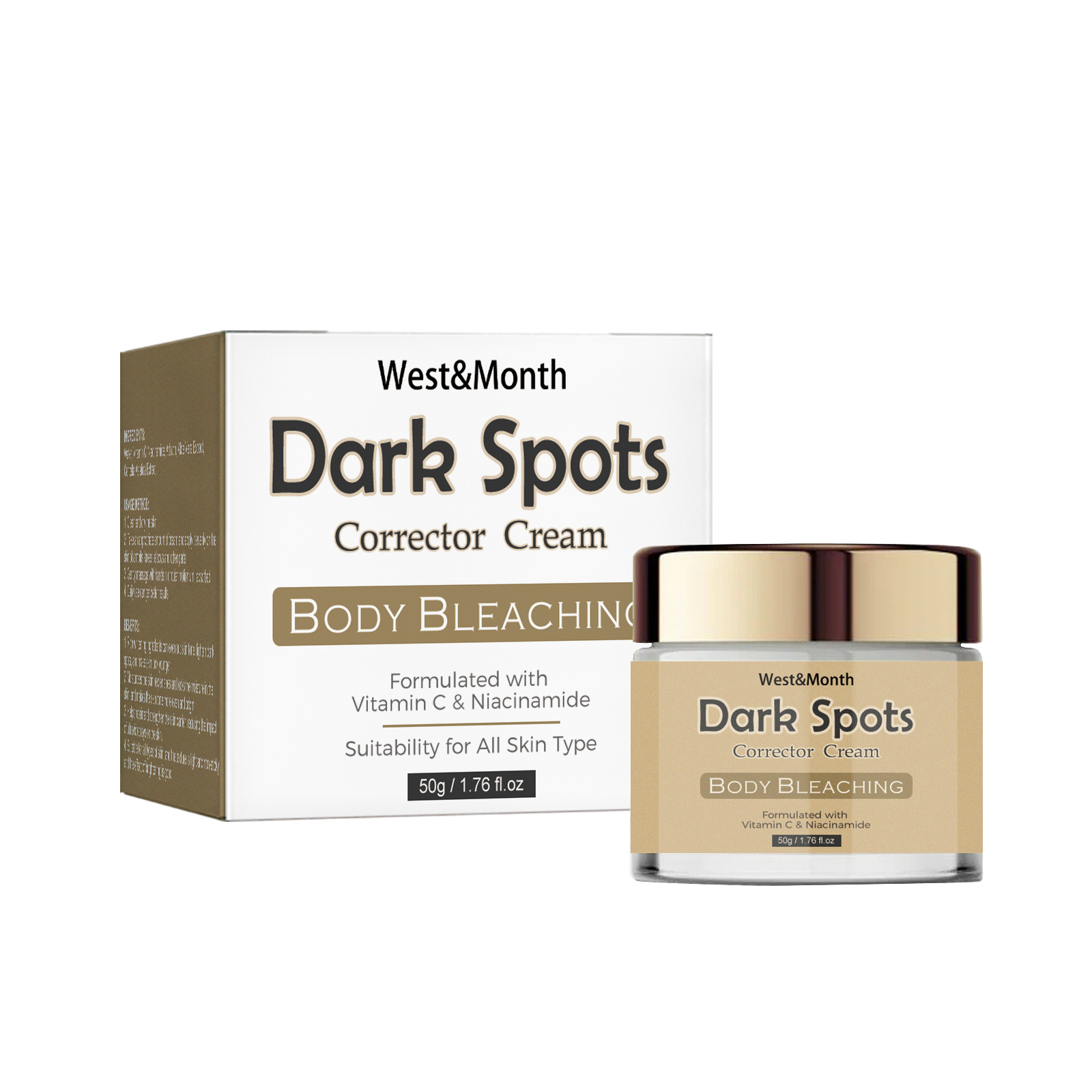 West&Month Leke Düzeltme Kremi Dirsek Koltuk Altı Eklemi Onarımı Siyah Beyazlatıcı, Nemlendirici ve_voghion.com