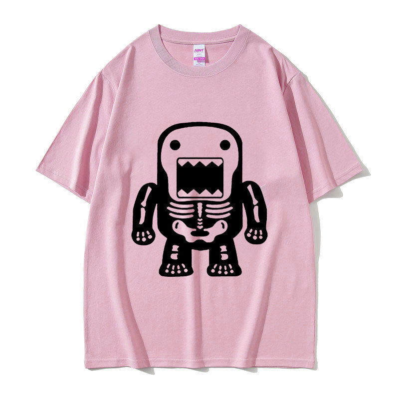 Domo Kun Funny Meme T-Shirt Men's Vintage Fashion O-Neck Sho