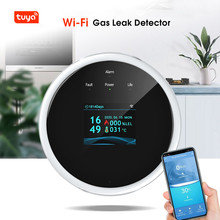跨境智能涂鸦WiFi家用燃气报警器Tuya语音厨房煤气泄露探测器警报