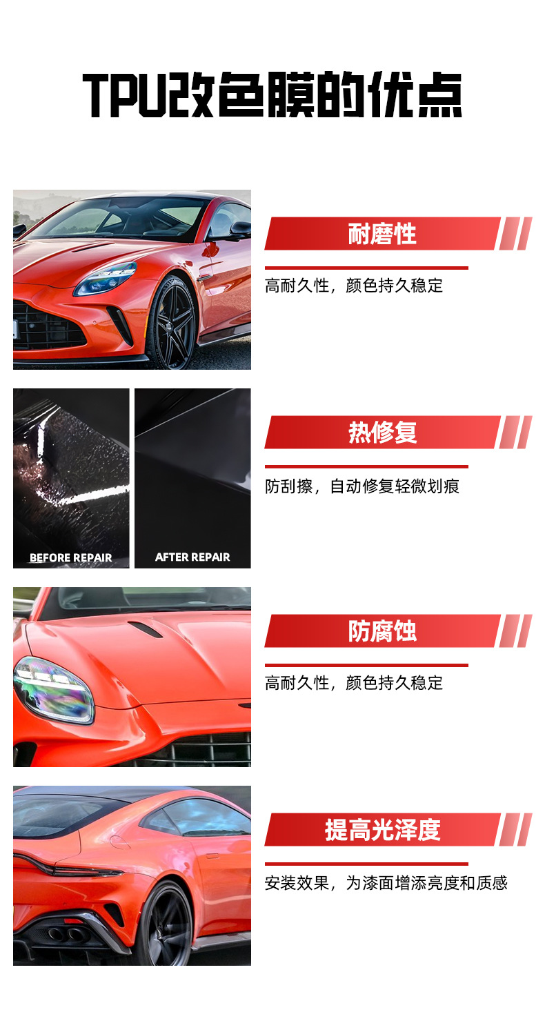 Wholesale Car Tpu Color Changing Film Super Bright Metal Mamba Green Car Paint Protection Film Body Film Full Car Film Ppf