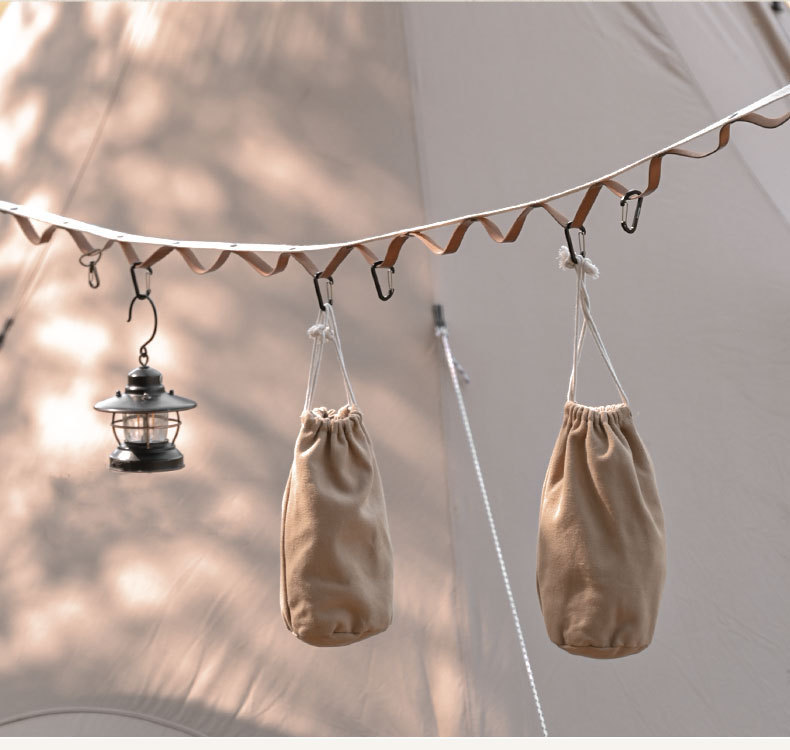 Draagbare camping waslijn van pu leer voor outdoor reizen_voghion.com